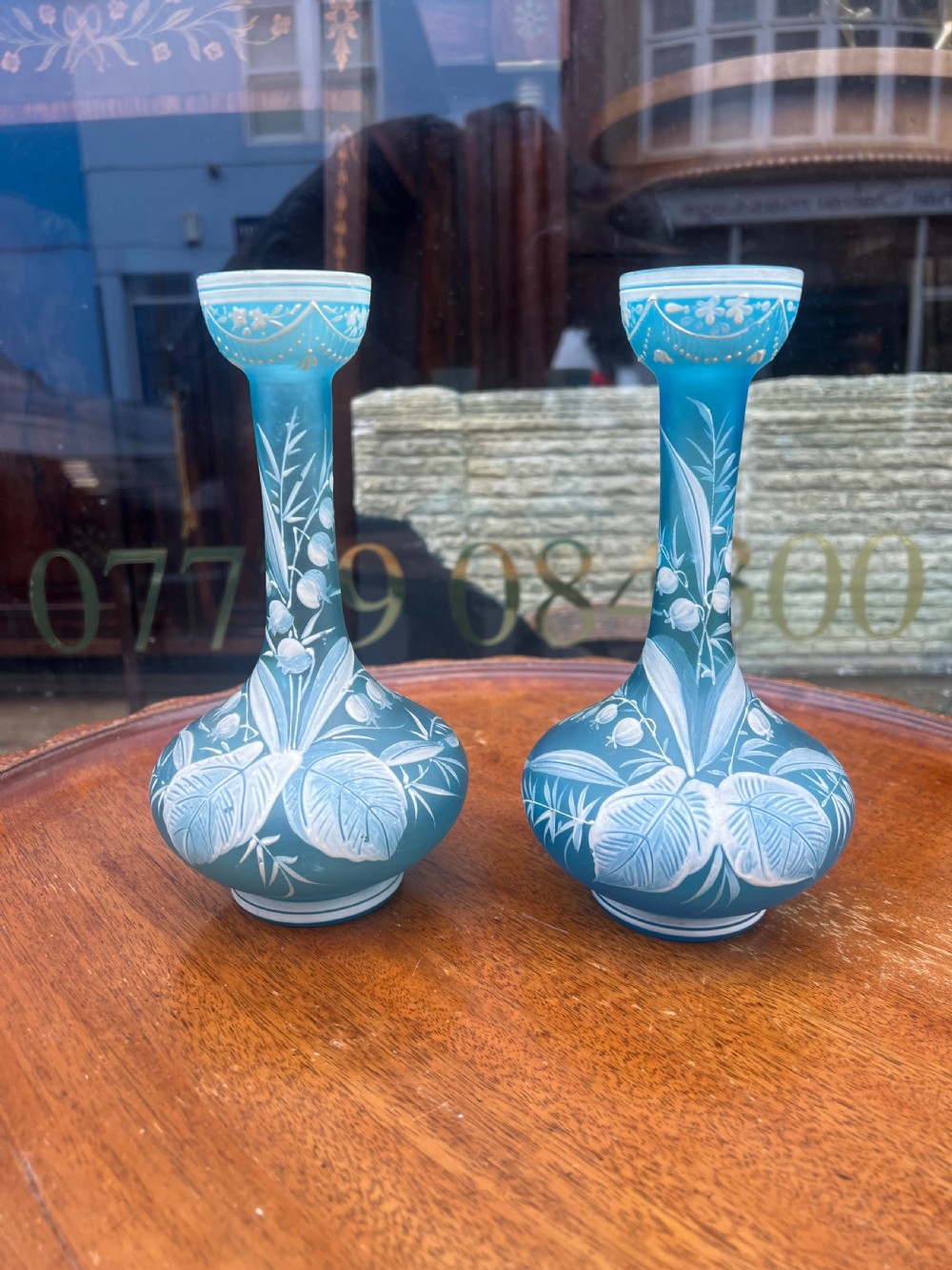 Thomas Webb & Co cameo vases florentine  View II