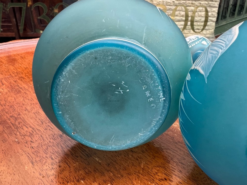 Thomas Webb & Co cameo vases florentine  View V
