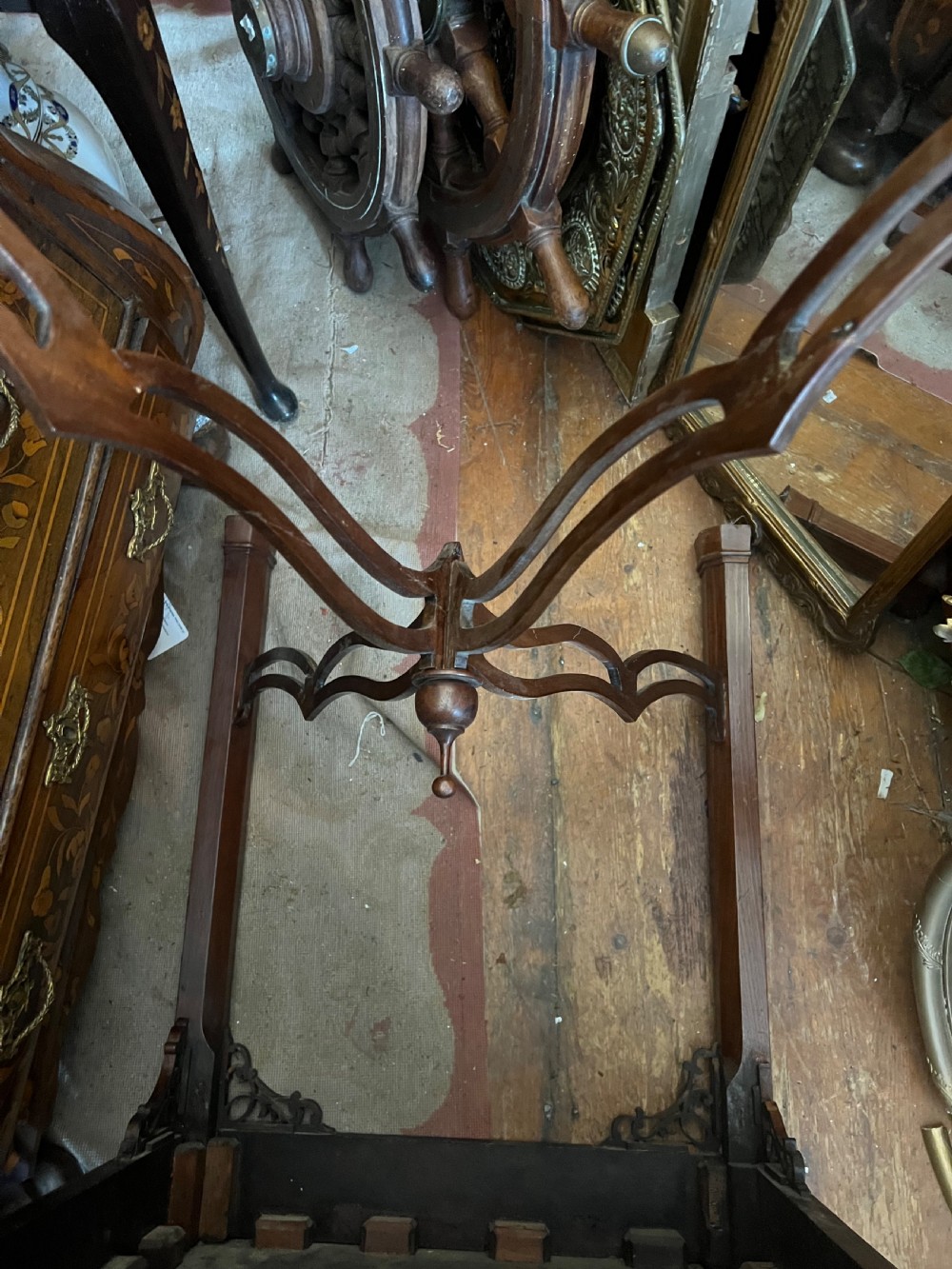 Georgian fretwork silver table in mahogany  View VIII