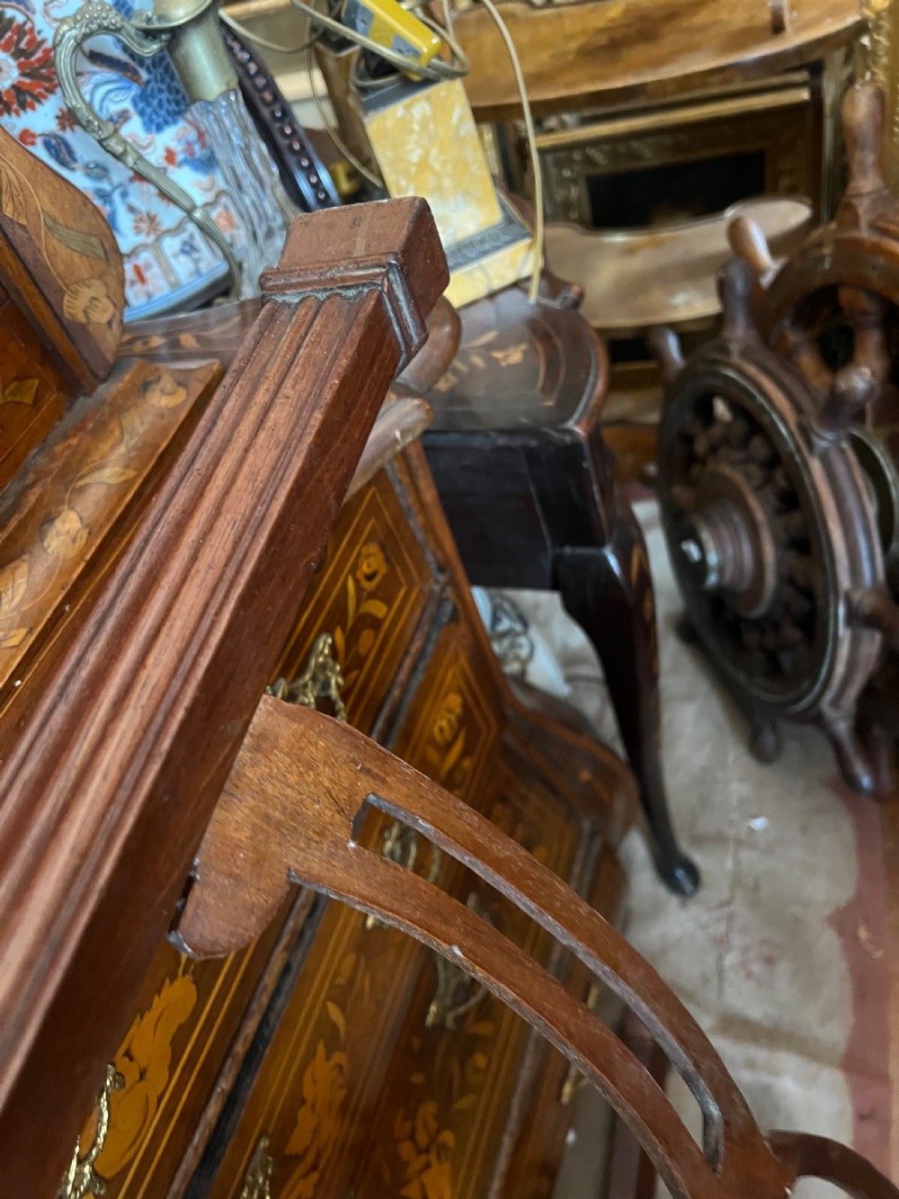 Georgian fretwork silver table in mahogany  View XI