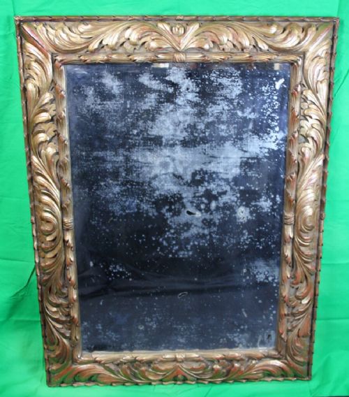 Large C19th Carved Gilt Wood  Mirror