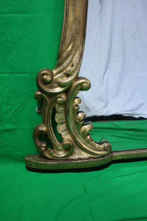 fig 1. Large carved gilt wood Overmantel mirror
