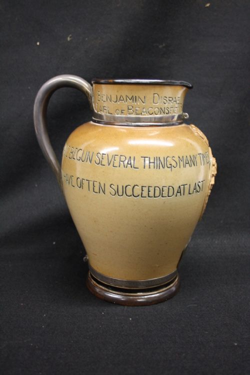 Rare Commerative Jug with Political Interest Celebrating the 70th Birthday of the Earl of Feversham by His Doctor !