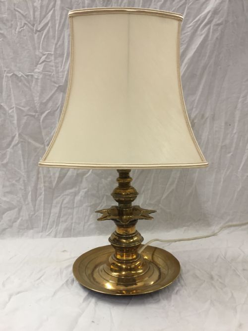 C18th Indian Candlestick / Lamp Converted to Table Lamp