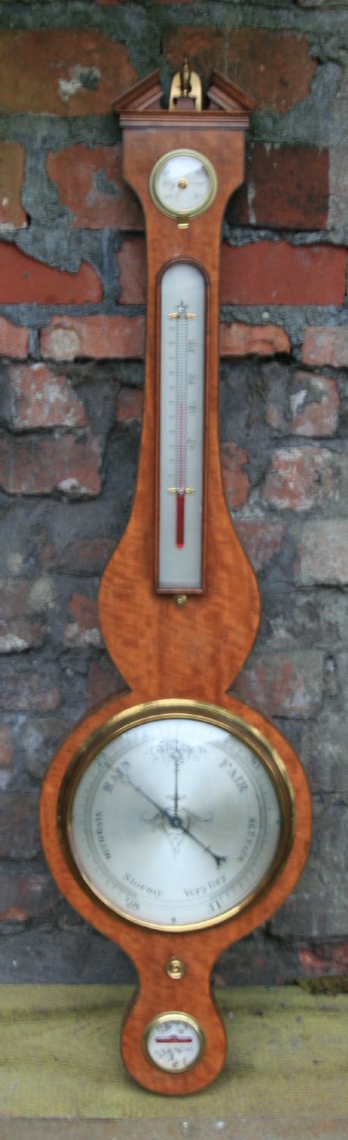C19th Satinwood Barometer