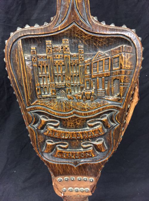 Long Handled Bellows with Carving of the Guildhall