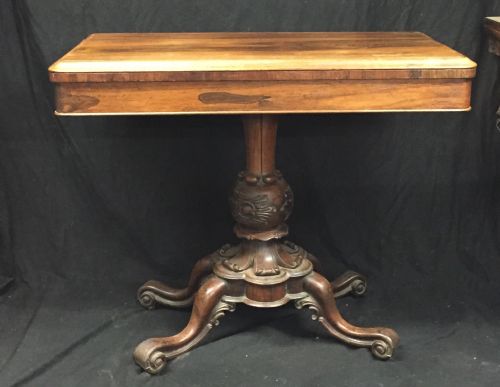 C19th Rosewood Card Table