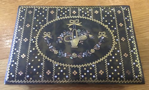 A Late C18th Tortoiseshell and Pique Gold and Silver Inlaid Box