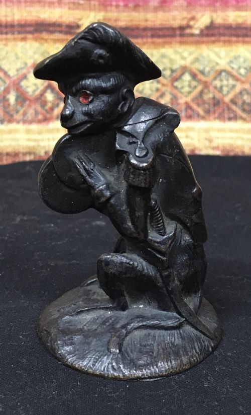 Bronze Vesta Depicting a Monkey in Uniform