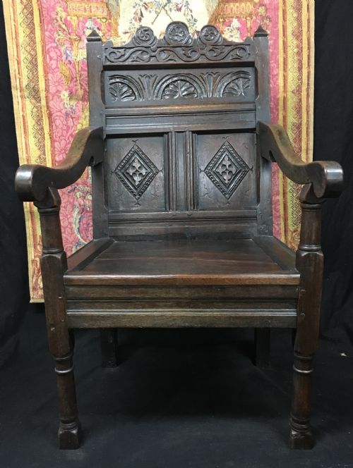 C17th and Later Oak Wainscot Chair