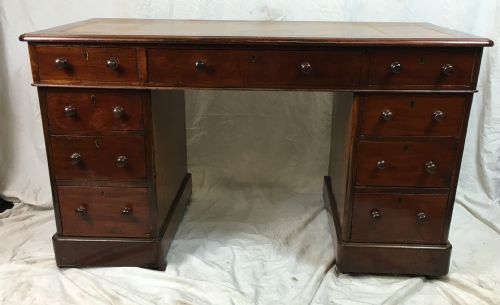 fig 1. C19th Mahogany pedestal desk