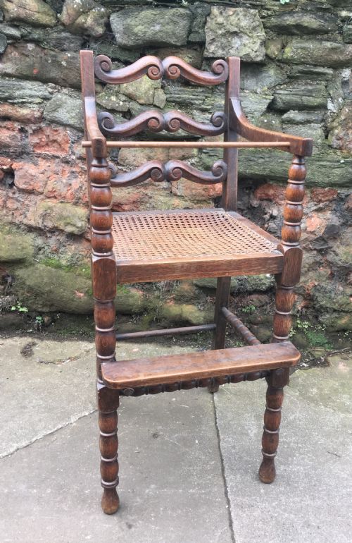 C19thoak Childs Chair