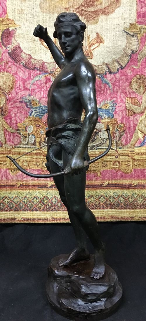 C19th Bronze Archer by R Kuchler ( Rudolph Kuchler 1867-1954)