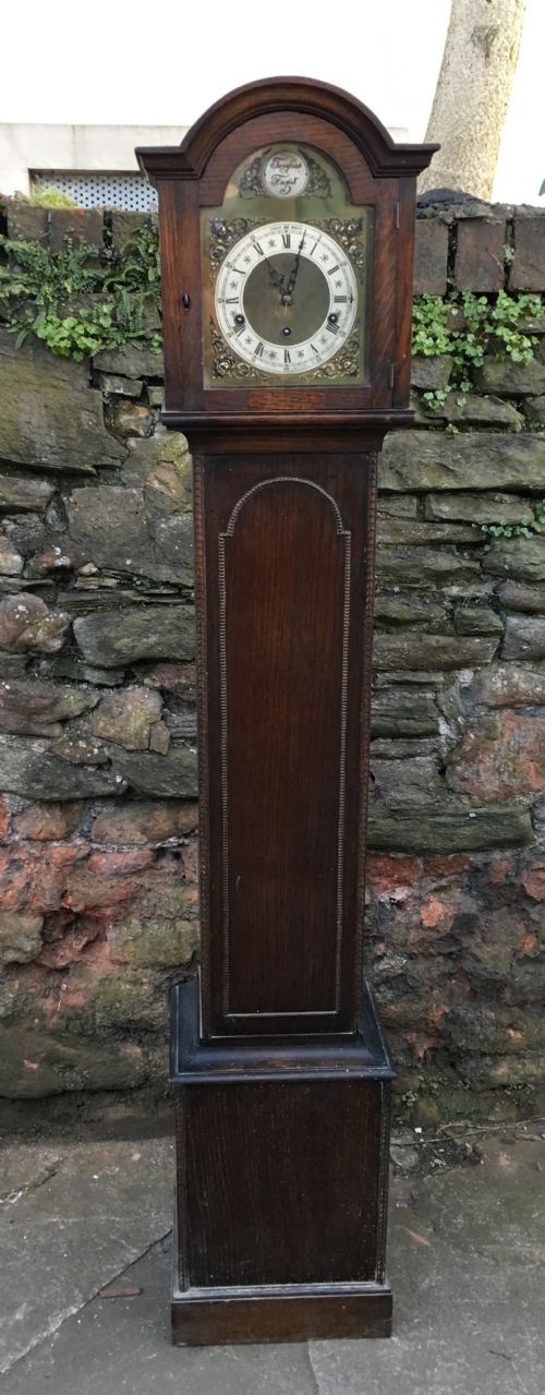 1930s Oak Grandmother Clock