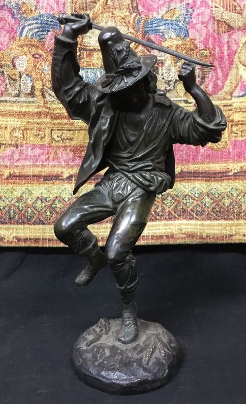 C19th Bronze of a Dancer with a Sword