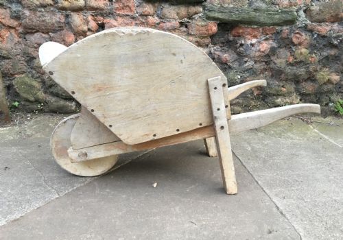 C19th Elm Childs Wheel  Barrow