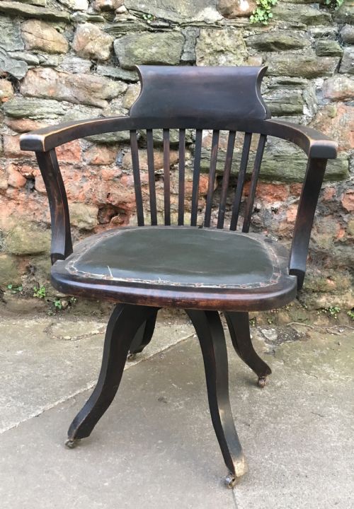 An Edwardian Swivel Office Chair 
