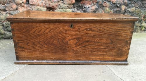 C19th Elm Blanket Box