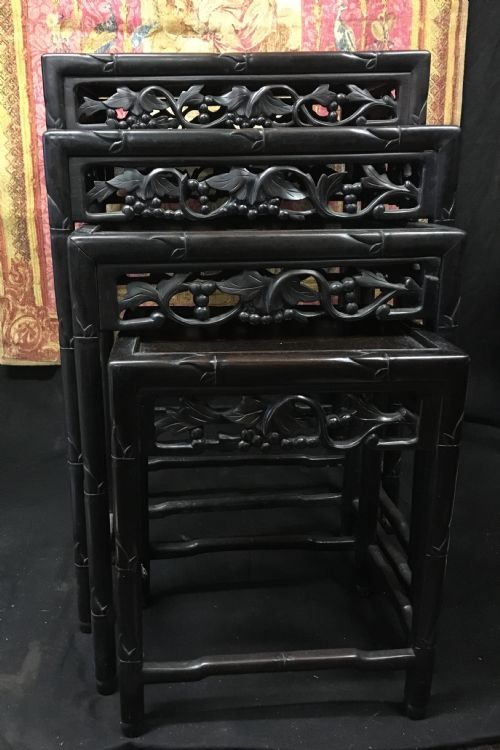 Early C20th Chinese Nest of Hardwood Tables