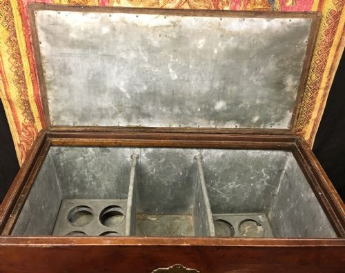 C19th  Campaign Wine Cooler Bootle Storage Box