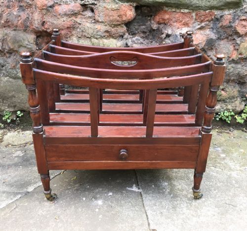 Early C19th Mahogany Canterbury or Magazine Rack