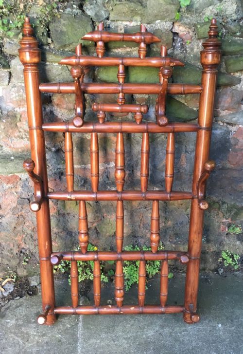 C19thmfrench Faux Bamboo Hanging Coat Rack