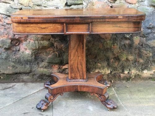 C19th Rosewood Card Table