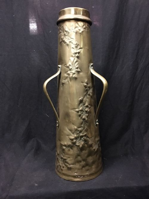 Art Nouveau Brass Umbrella Stand.