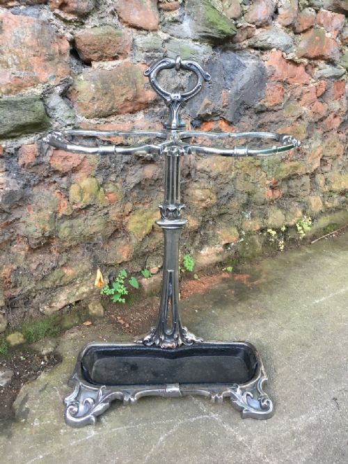 C19th Polished Cast Iron Umbrella 
/ Walking Stick  Stand