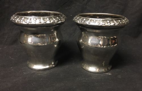 Pair of Hm Silver Beakers by Barnard Bros