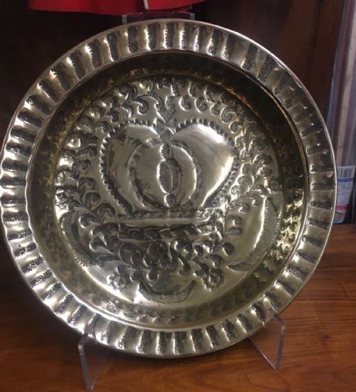 C19th Large Brass Alms Dish