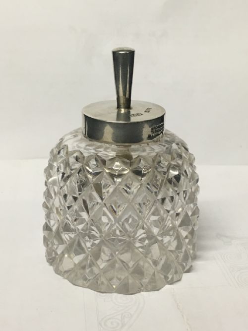 Edwardian Hm Silver Topped Glue Pot