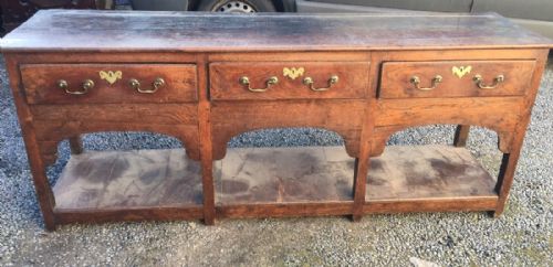 C18th Unrestoreed,oak Pot Board Dresser Base