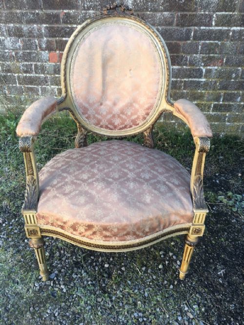 C19th Painted Armchair
