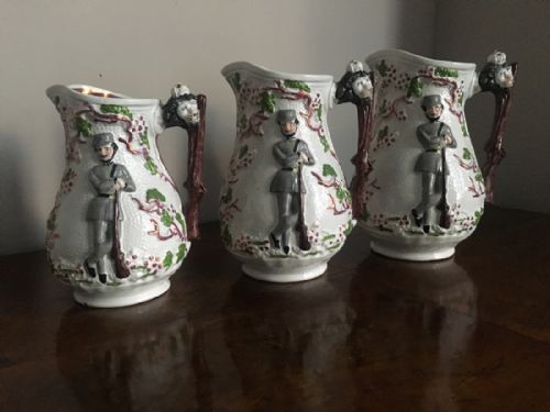 Set of Three Jugs Commemorating the Crimean War  
