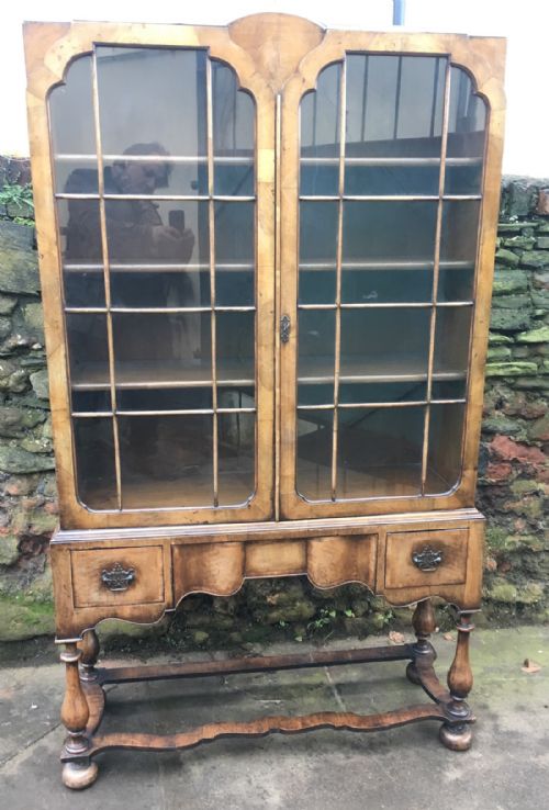 C19th Walnut Bookcase on Base