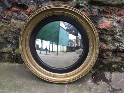 C19th Gilt Convex Mirror