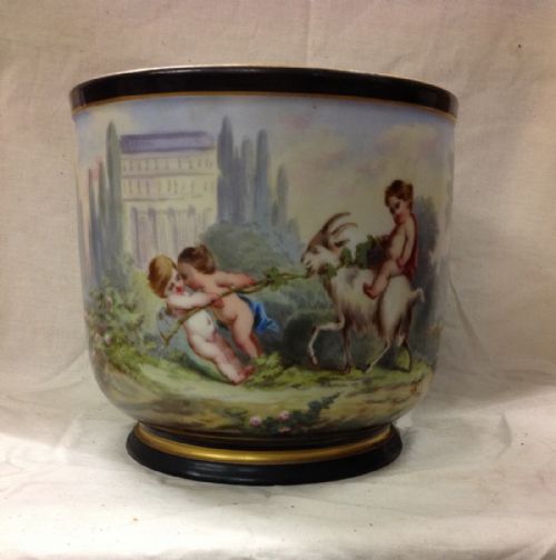 C19th Hand Painted Wine Cooler