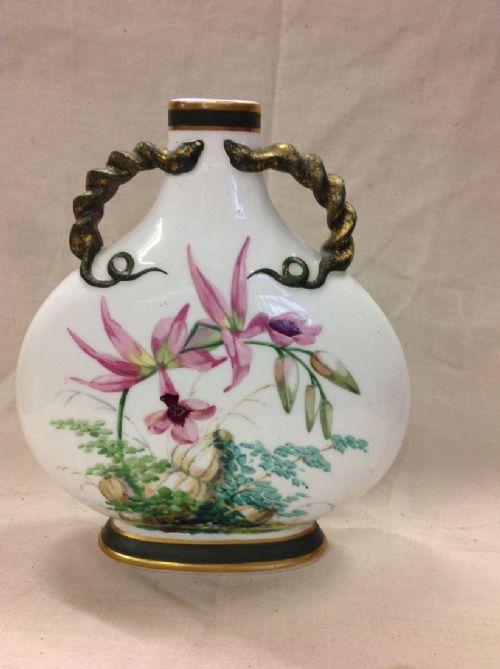 C19th Minton Flask