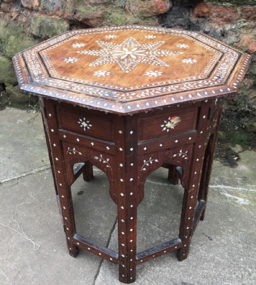 C19th Inlaid Syrian Table