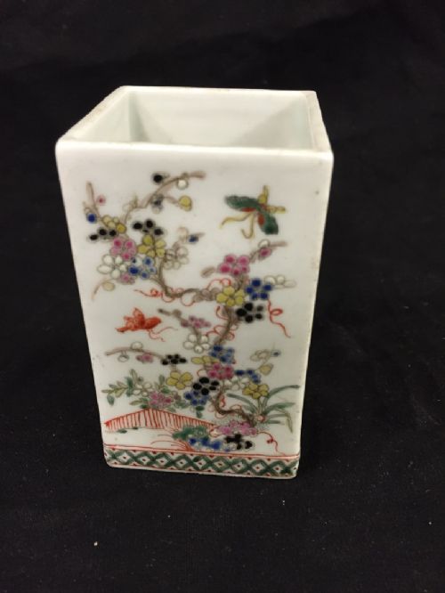 Chinese Early C20th Square Brush Pot