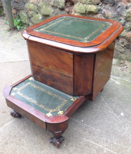C19th Mahogany Step Commode