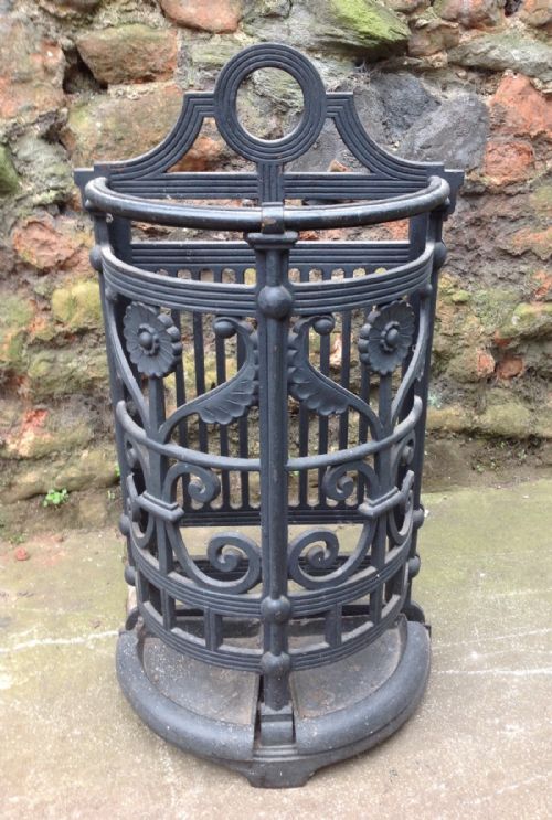 C19th Cast Iron Stick Stand Designed by Christopher Dresser.