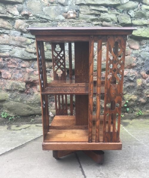 C19th Oak Revolving Bookcase