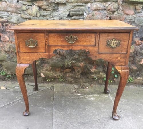 C18th Light Oak Lowboy Small Proportions