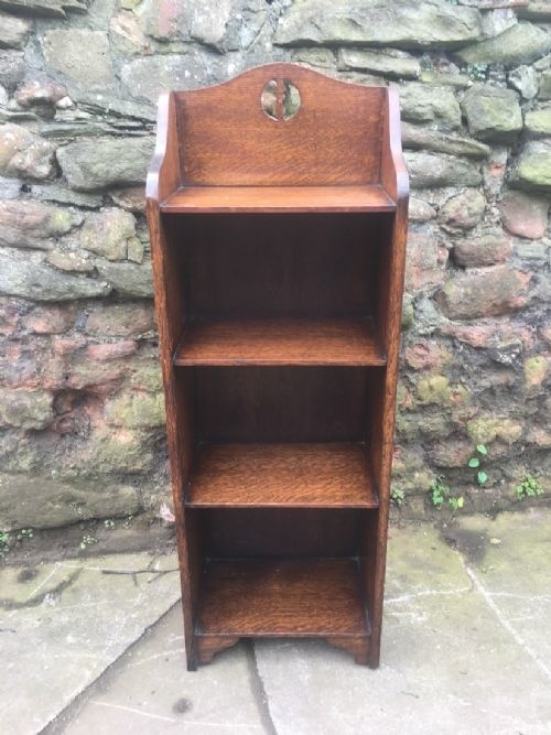 Small Narrow Oak Bookcase