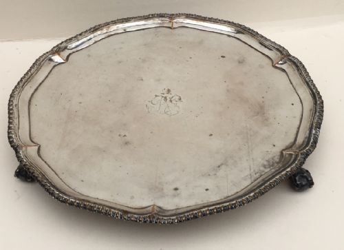 A Silver Plate on Copper Salver
