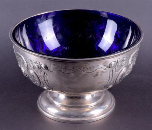 An Edwardian Silver Rose Bowl Sheffield 1903