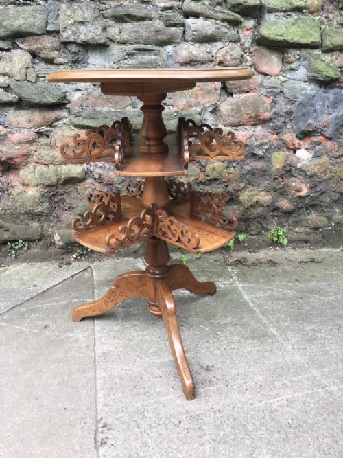 fig 1. C19th walnut book table