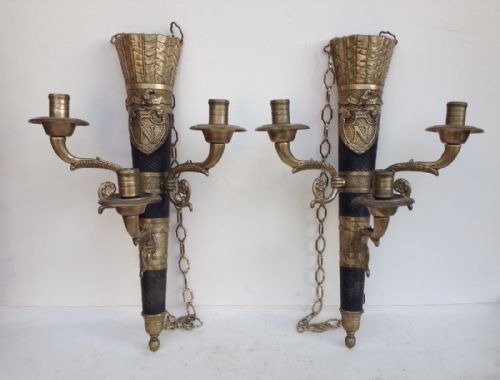 A Pair of Napoleonic Empire Style 1930s Wall Lights
